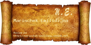 Marischek Emiliána névjegykártya